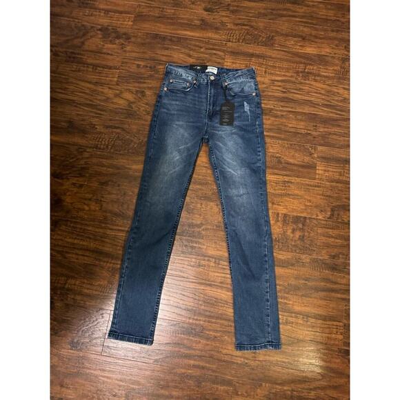 Umgee High Rise Skinny Jeans Sz:28 Medium Blue Distressed - Picture 4 of 8